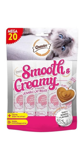 بستنی گربه گناولرز مدل Smooth Creamy طعم ماهی بونیتو بسته 20 عددی